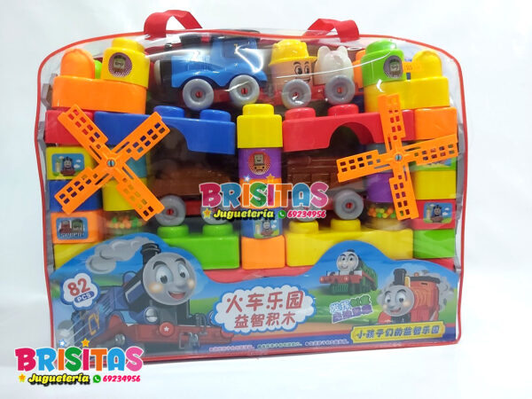 Bolson De Bloques Thomas (82 Piezas Grandes)