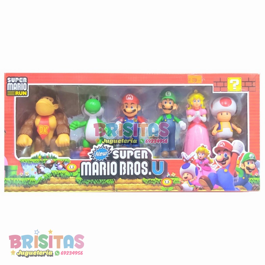 Super Mario Bross (6 Personajes) - Juguetería Brisitas