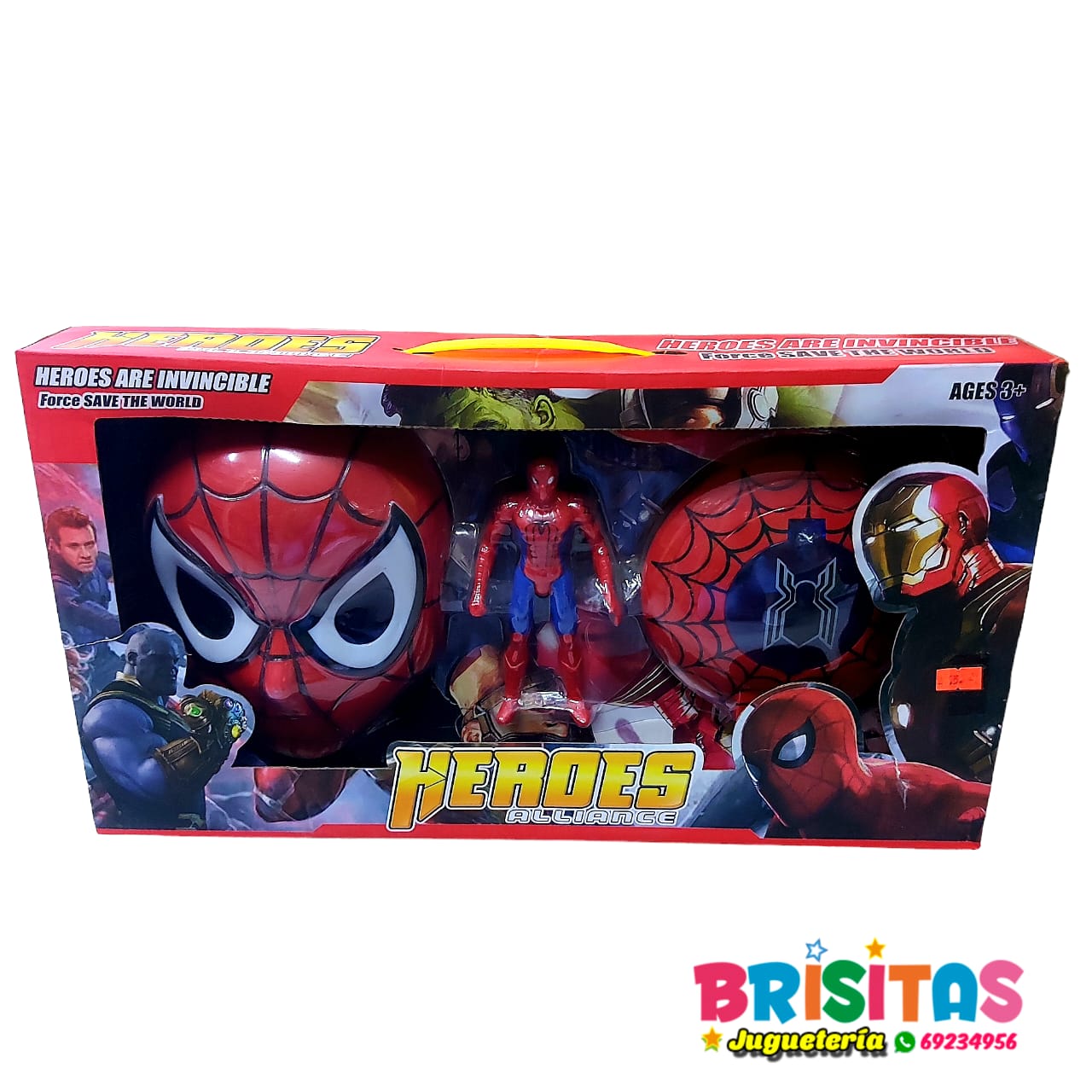 Set De Spiderman Con Mascara Y Escudo - Juguetería Brisitas