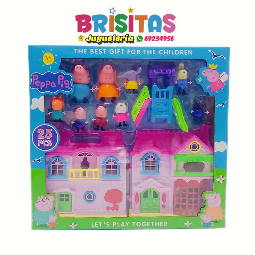 Casa Peppa Pig + (4 Personajes) - Juguetería Brisitas