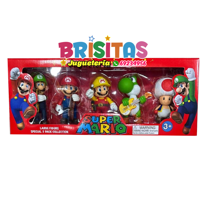 Set de Mario Bross en Caja x 5 personajes - Juguetería Brisitas