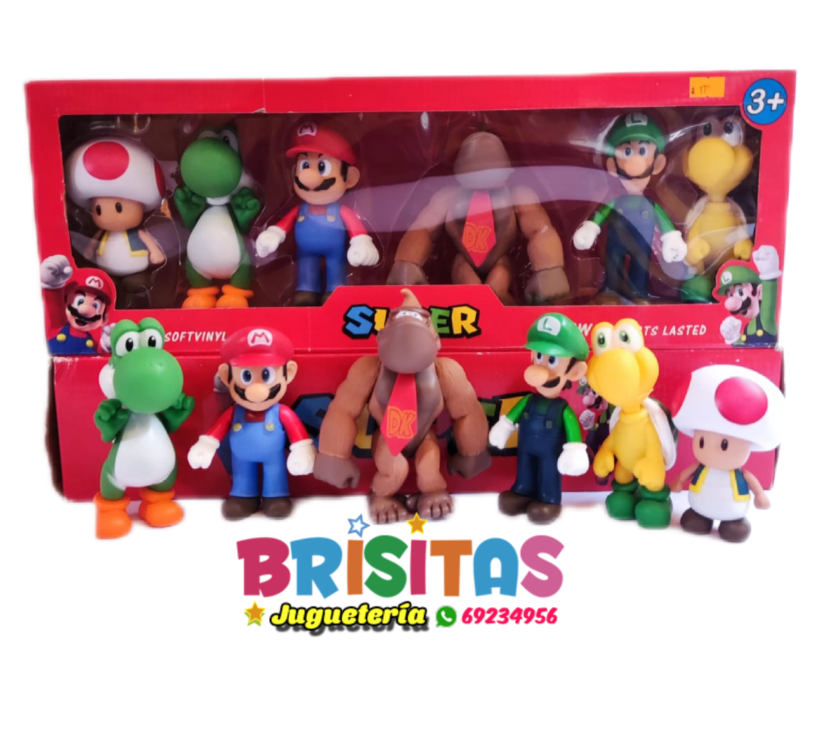 Super Mario Bross (6 Personajes) - Juguetería Brisitas