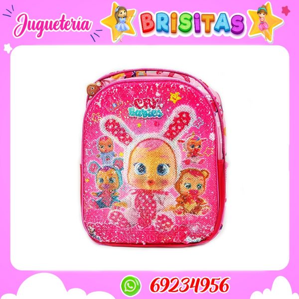 Mochila  Muñecas Bebes Lentejuelas (Inicial)