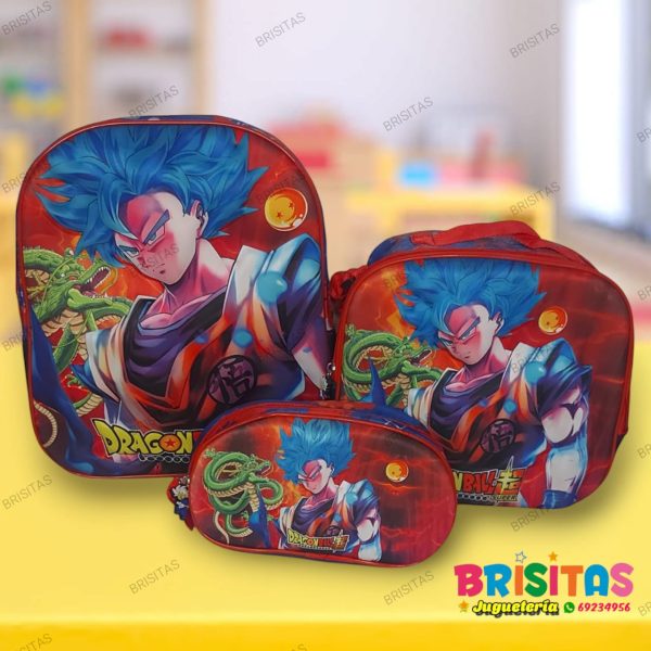 Mochila Pequeña 3 Piezas Dragón Ballz