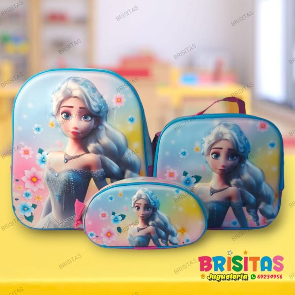 Mochila Pequeña 3 Piezas Frozen