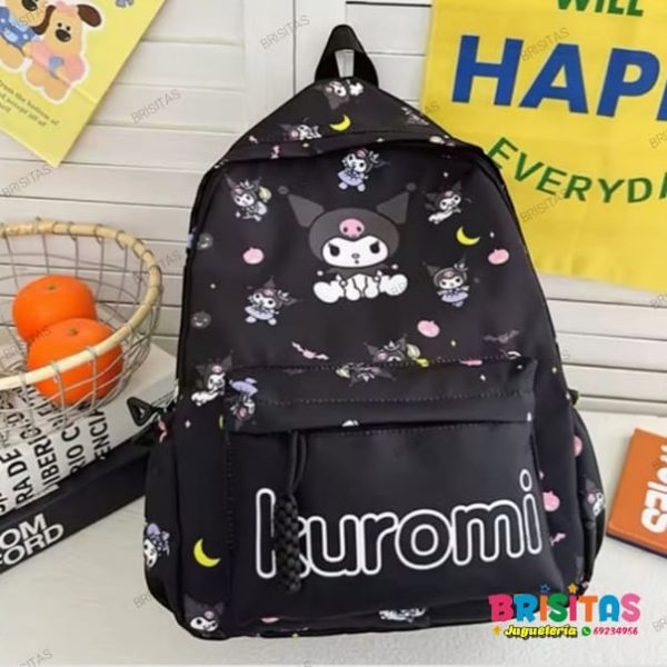 Mochila Kuromi Negro + Llavero Tamaño Oficio - Image 2