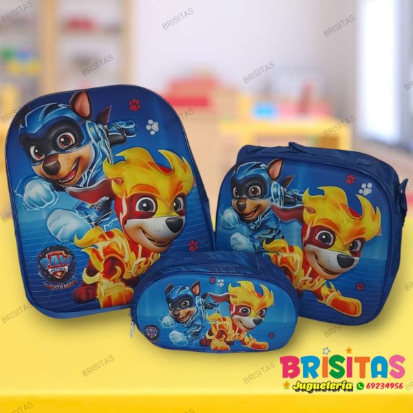 Mochila Pequeña 3 Piezas Paw Patrol