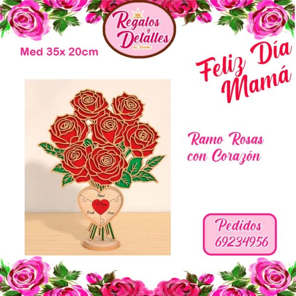 Ramo de Rosas con Corazón
