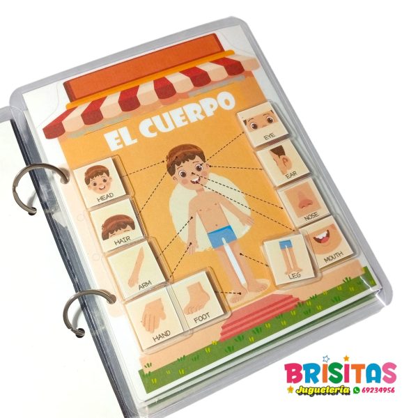 Libro de Aprendizaje con Velcro en Ingles - Image 2