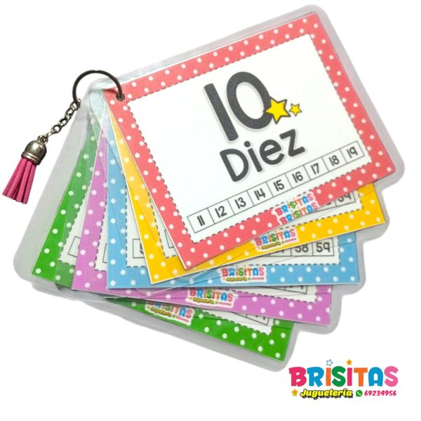 Tarjetas de Números del Diez al Cien