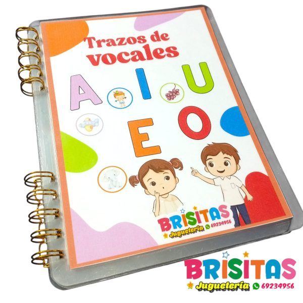 Libro de Vocales para Trazos y Velcro