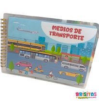 Libro de Medios de Transporte con Velcro