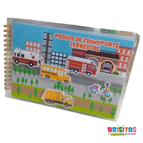 Libro de Medios de Transporte con Velcro - Image 2