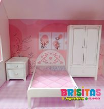 Juego de Dormitorio p/ Muñecas +Ropero
