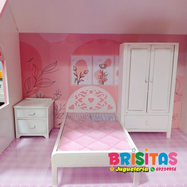 Juego de Dormitorio p/ Muñecas +Ropero