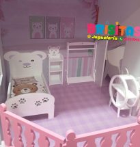 Juego Dormitorio de osito p/ Muñecas