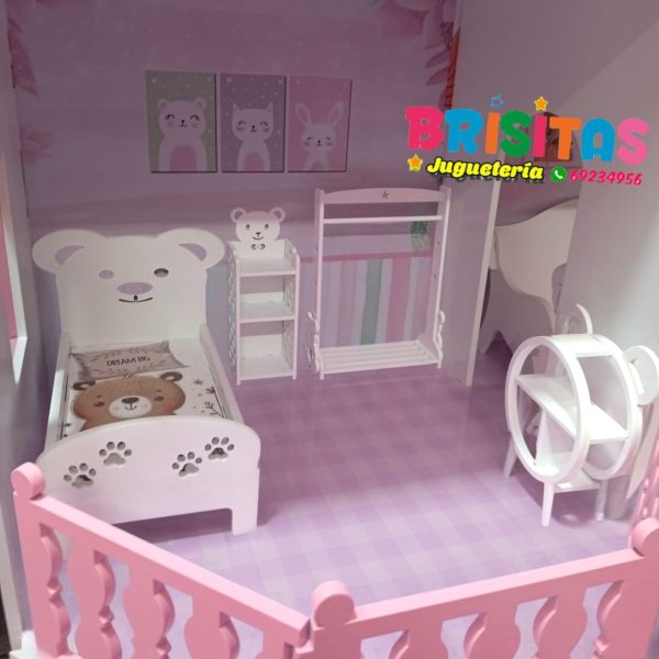Juego Dormitorio de osito p/ Muñecas