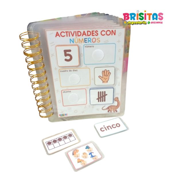 Libro de Actividades Números con Velcro Media Carta - Image 3
