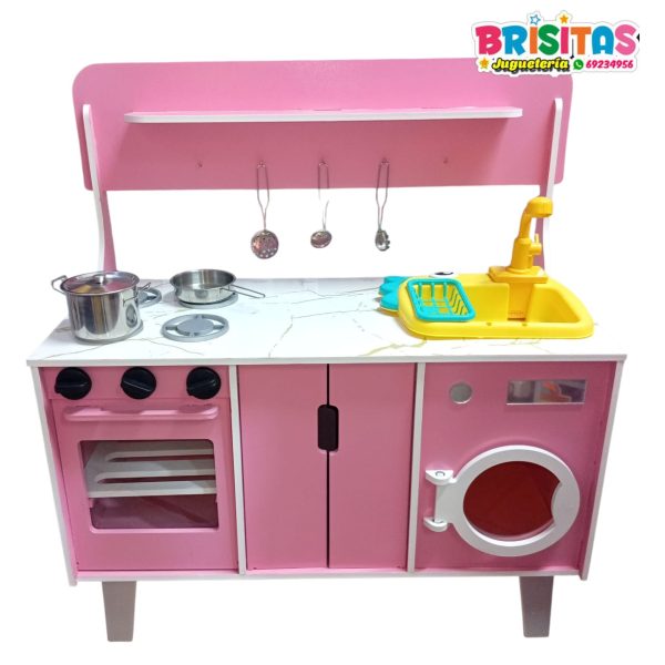 Cocina Montessori Rosada bota agua