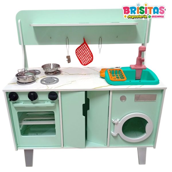 Cocina Montessori Verde menta bota agua - Image 6