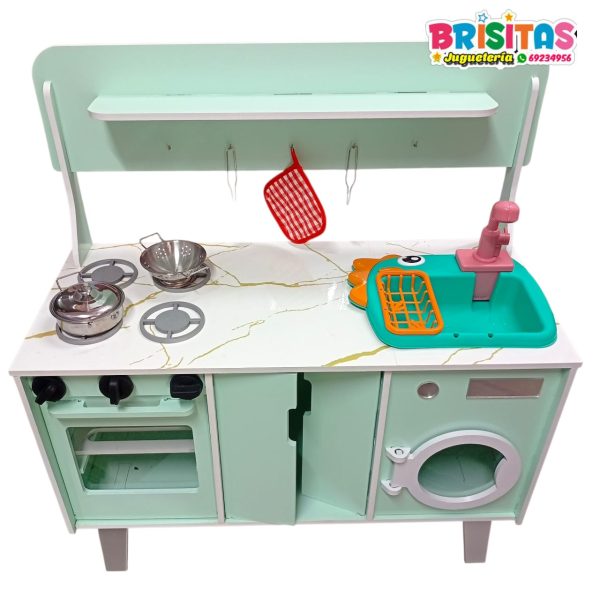 Cocina Montessori Verde menta bota agua - Image 5
