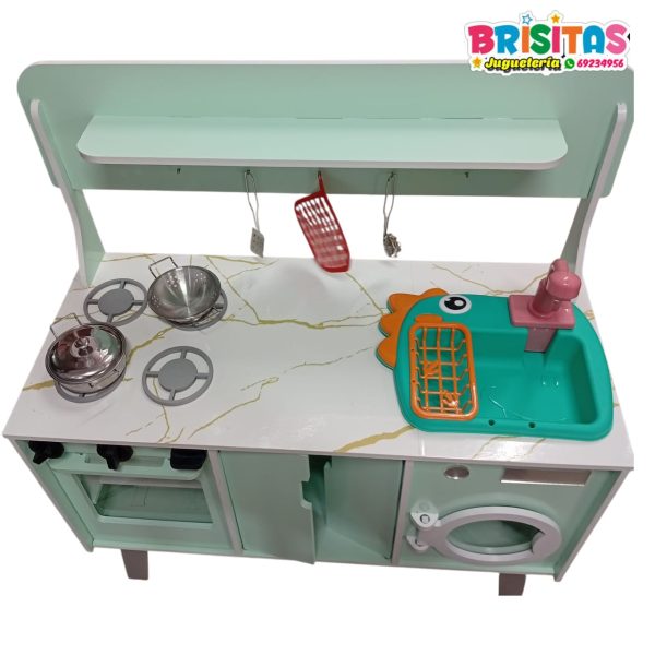 Cocina Montessori Verde menta bota agua - Image 4