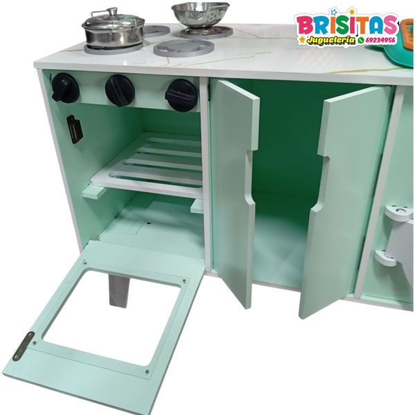 Cocina Montessori Verde menta bota agua - Image 8