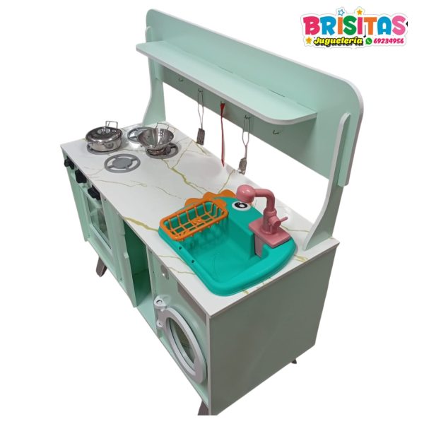 Cocina Montessori Verde menta bota agua - Image 2