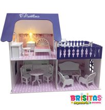 Casa Campestre Lila y Blanco