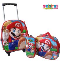 Mochila Inicial Súper Mario 3 piezas