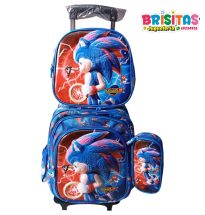 Mochila Escolar 3 piezas Sonic