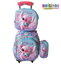 Mochila Escolar 3 piezas Stitch
