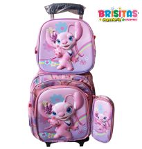 Mochila Escolar 3 piezas Stitch