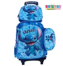 Mochila Oficio Stitch celeste 3 piezas