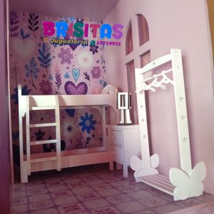 Juego Dormitorio con cama de 2 pisos p/ Muñecas