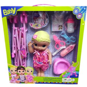 Muñeca Baby con Carito y Accesorios