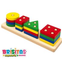 Didáctico Encaje Figuras Geométricas Largo