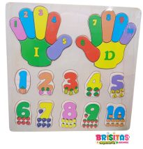 Montessori Encaje de Números Manos