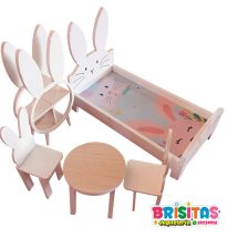 Juego Dormitorio de conejo p/ Muñecas