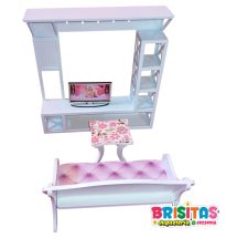 Centro de TV p/muñecas MDF (modelo2)