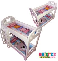 Cama doble para muñecas pequeñas