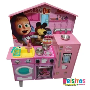 Cocina de Madera MDF Estilo Casita Masha y Oso