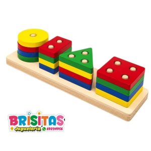 Didáctico Encaje Figuras Geométricas Largo