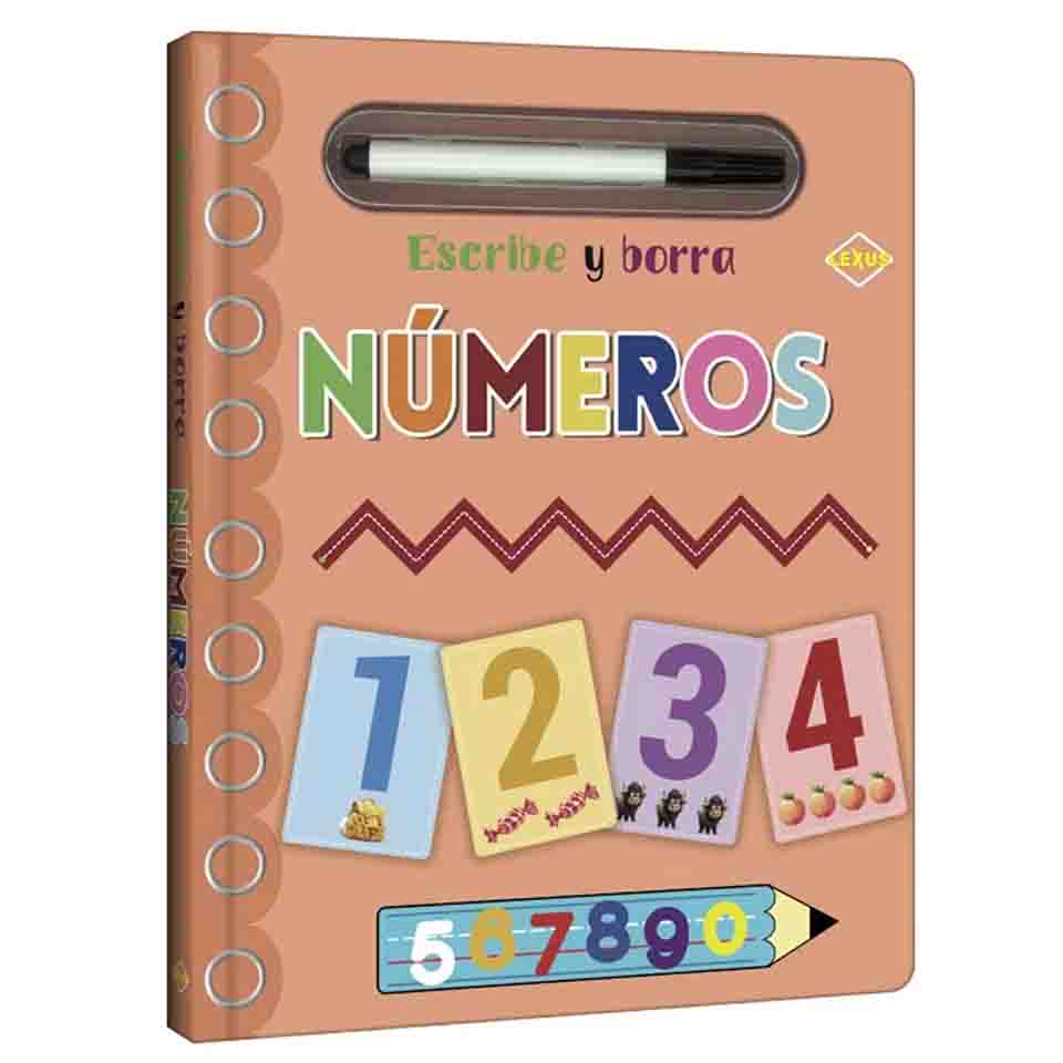 Libro Escribe y Borra Números con Marcador Borrable