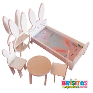 Juego Dormitorio de conejo p/ Muñecas