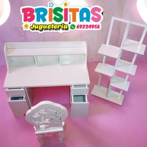 Juego de Oficina p/muñecas MDF (modelo 2)