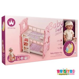 Juego de Cama Doble Para Muñeca Bebé